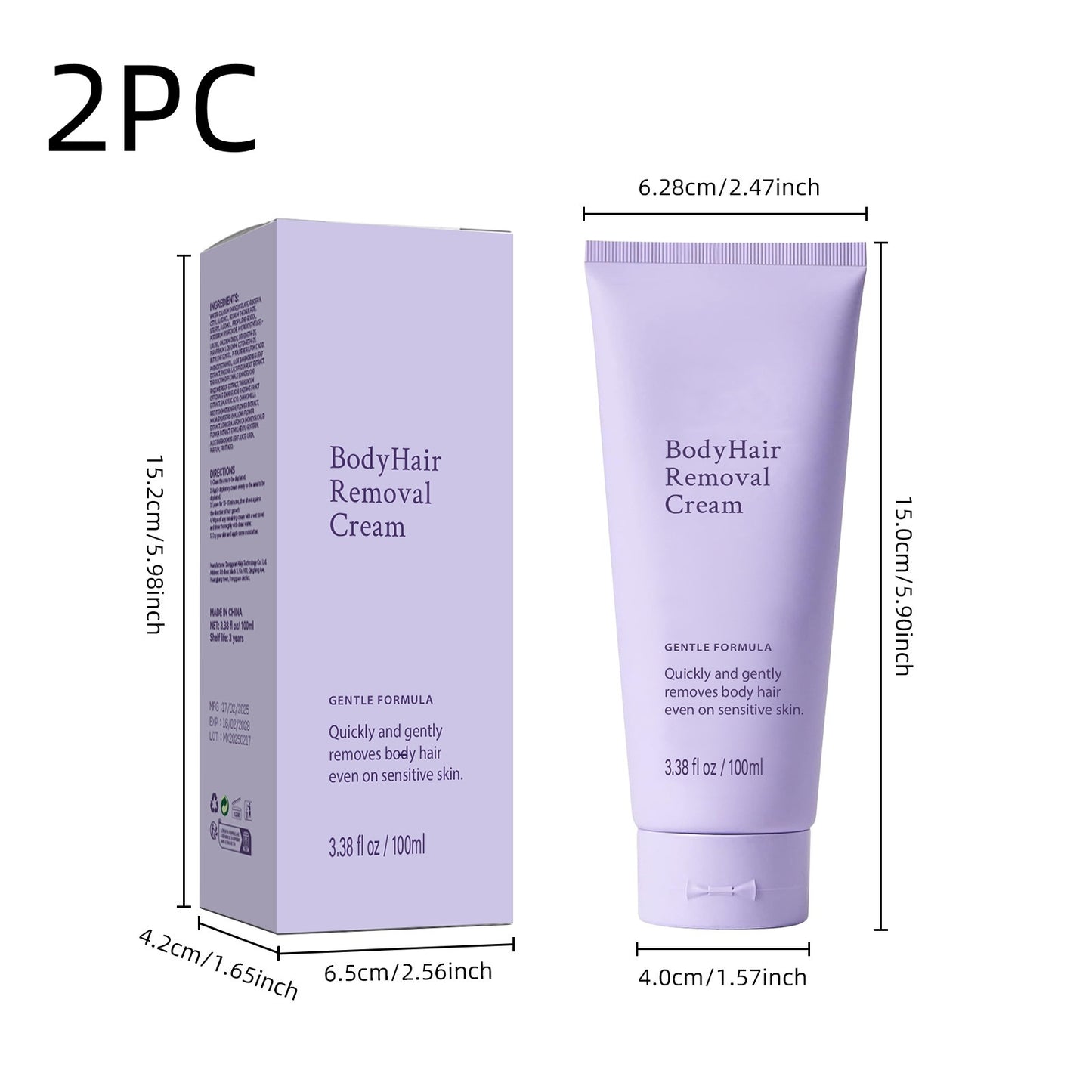 Depilatory Cream 100ml Men's And Women's Body Available Mild